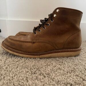 Thursday Boots Diplomat Moc Toe Wedge Sole Boots - Size 10, Harvest